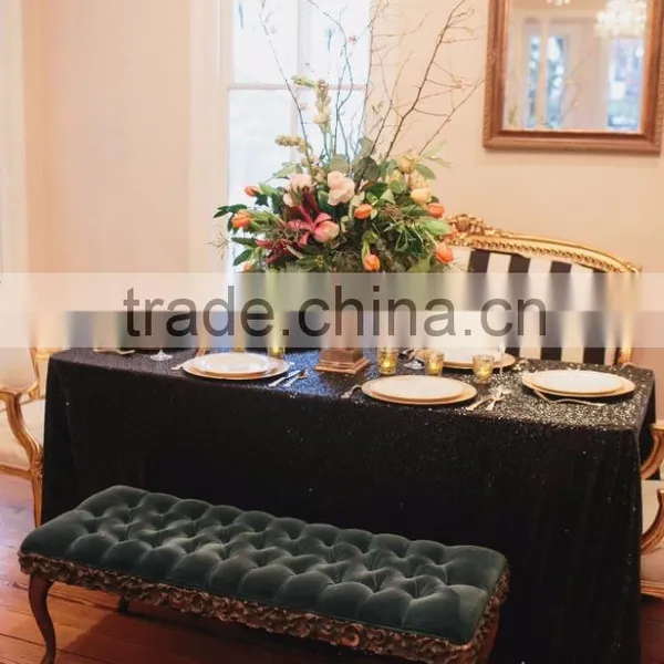60*102" Royal Blue Wholesale Rectangle Sequin Table Cloth photo-5