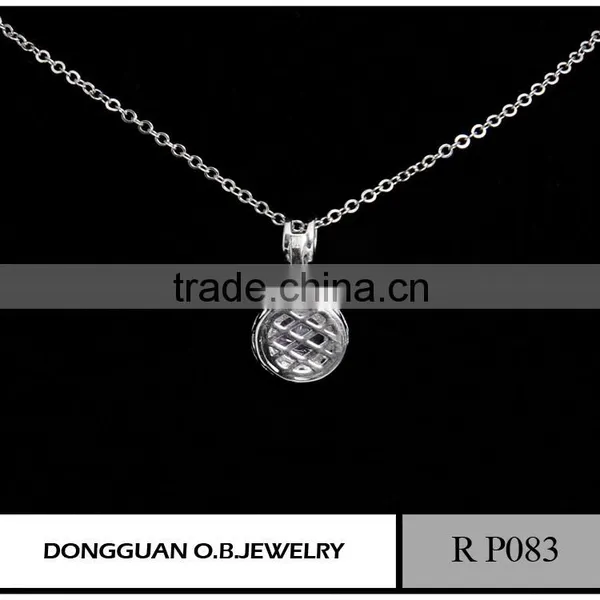 Pink Color Single Stone Pendant Necklace/silver Plated Classic Design photo-3