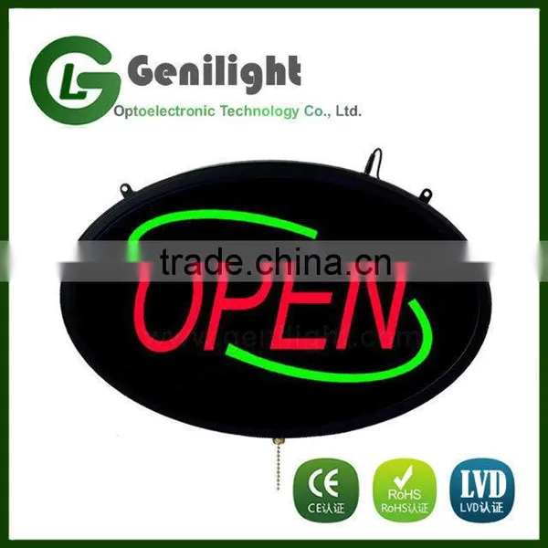 Chain Hanging Flashing Board Epoxy Resin LED Neon Open Sign photo-5