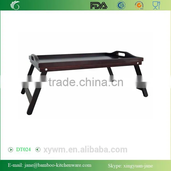 Natural Bamboo Adjustable Breadfast Tray With Legs photo-2