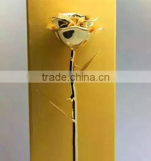 24k Gold Rose Full Gold Plated Real Roses Gold Dipped Rose photo-2