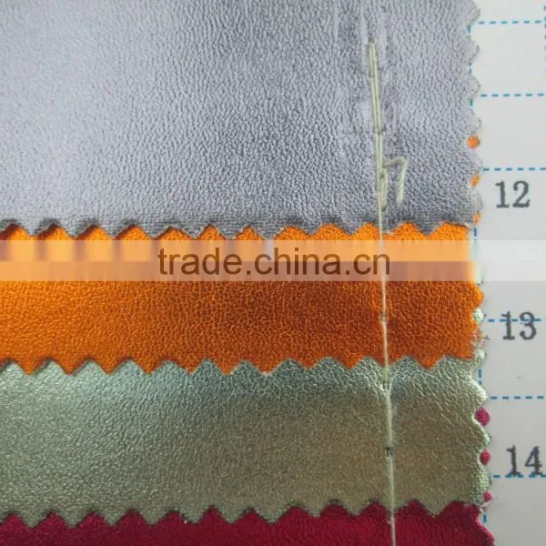 Metallic Luster Style Leather Fabric Pvc Synthetic Leather Textile Fabric for Bag Decorative Garment Sofa Faux Leather Fabrics photo-5