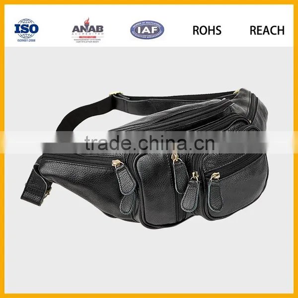 Leather Multi Compartment Fanny Pack Waist Bags photo-3
