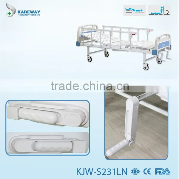 Modern Manual Two Cranks Cheap Simple Foldable Hospital Bed Design photo-2