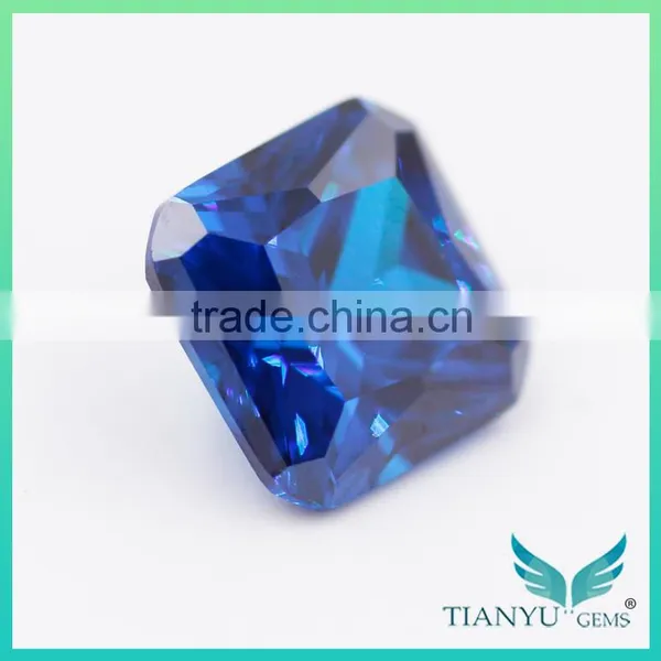 Wholesale Russia Nanosital #A597 Color Sapphire Rectangle Cut for Jewelry Marking photo-2