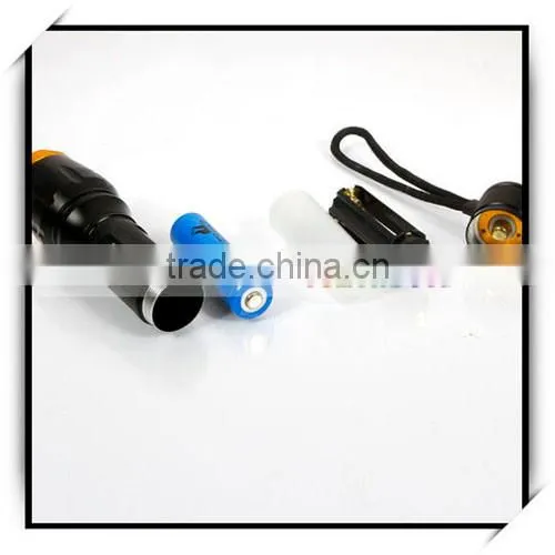 1600LM 5-Mode Zoomable White Light XM-L T6 Led Flashlight Black photo-2