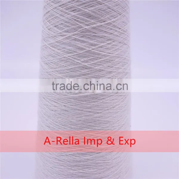 Anti-Pilling,Recycled,Eco-Friendly Feature and Ring Spun Technics Raw White Polyester Yarn 10s/1 photo-3