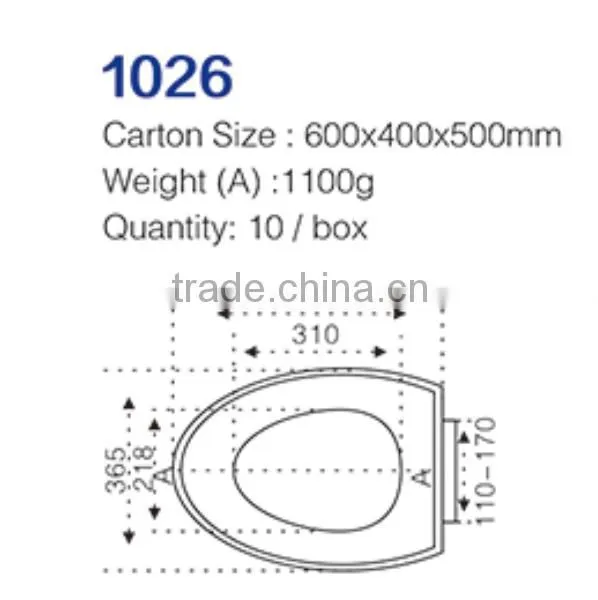 Bathroom Part FG620PP--Lift-Off Light Plastic Elongated Slow-Close Hydraulic Toilet Seat photo-2
