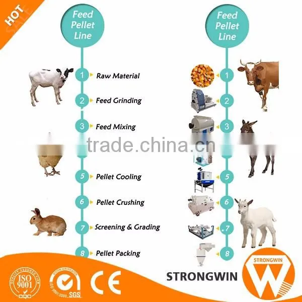 Best Selling China Henan CE Approved 5 Ton per Hour Animal Feed Pellet Production Line photo-3