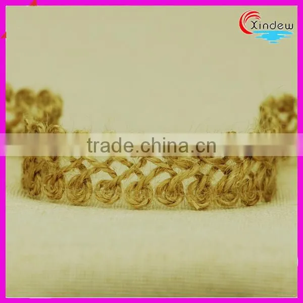 2cm Linen Trimming Symmetrical Circle Shape photo-2