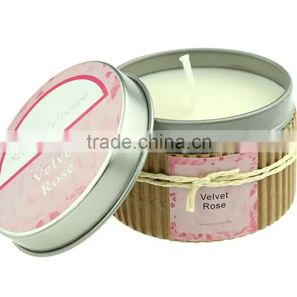 100% Natural Soy Wax Candle in Metal Jar , Scented Candle in Cooper Metal Jar,natural Essence Candle photo-5