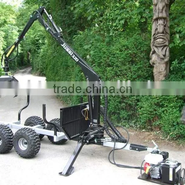 Timber Trailer With Crane