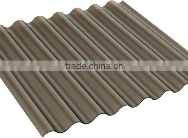 Extruded Color Corrugated Plastic Polycarbonate Roofing Sheet (Valuview Bronze ROMA) photo-2