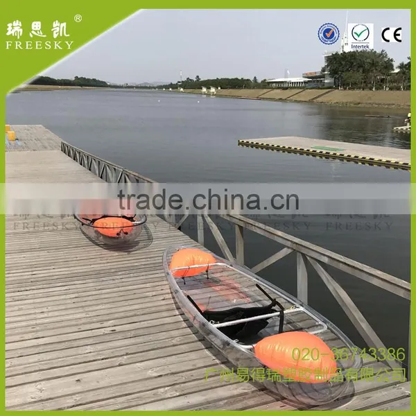 Glass Bottom Hull China Clear Transparent Kayak With Pedals Sale photo-5