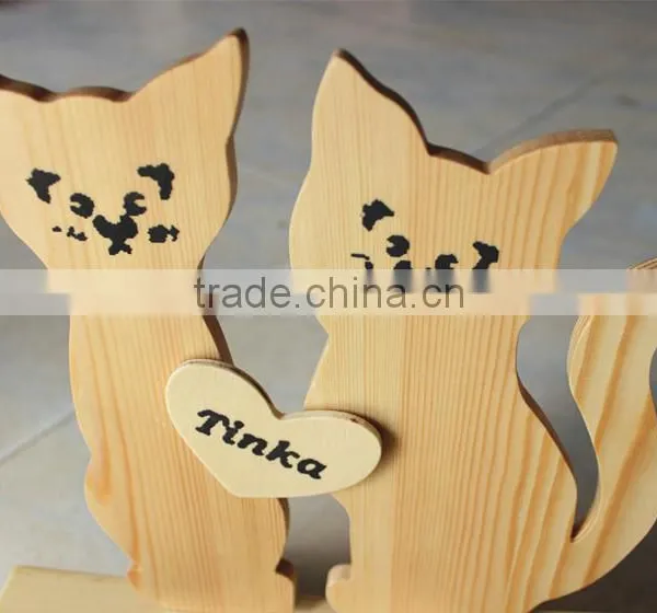 Factory Direct Small Wooden Cat Feeder/wood Cat Bowl photo-5