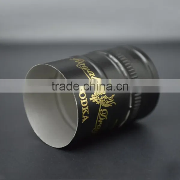 Black Aluminum Cap for Vodka Wine Glass Bottle Cap photo-4
