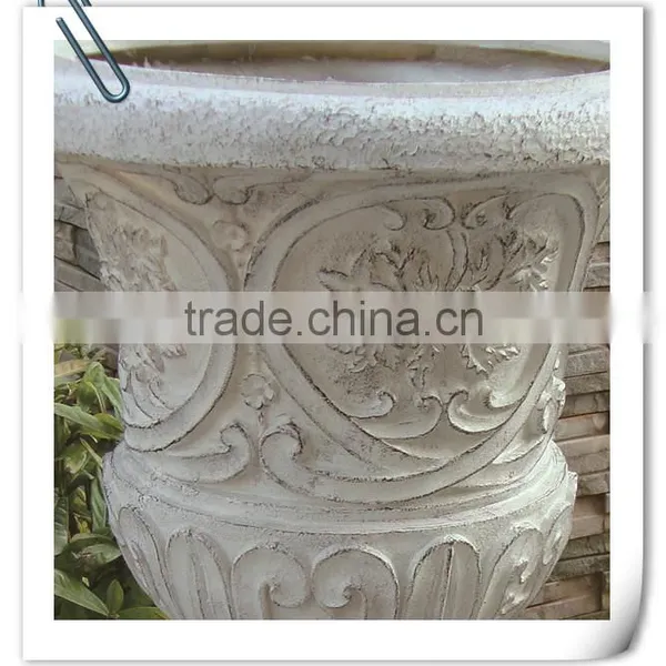 Fiberglass Popular Hot One White Classical Garden Flower Pot Molds photo-3