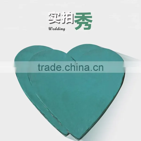 Heart Shape Green Wedding Car Decoration Wet Floral Foam photo-4