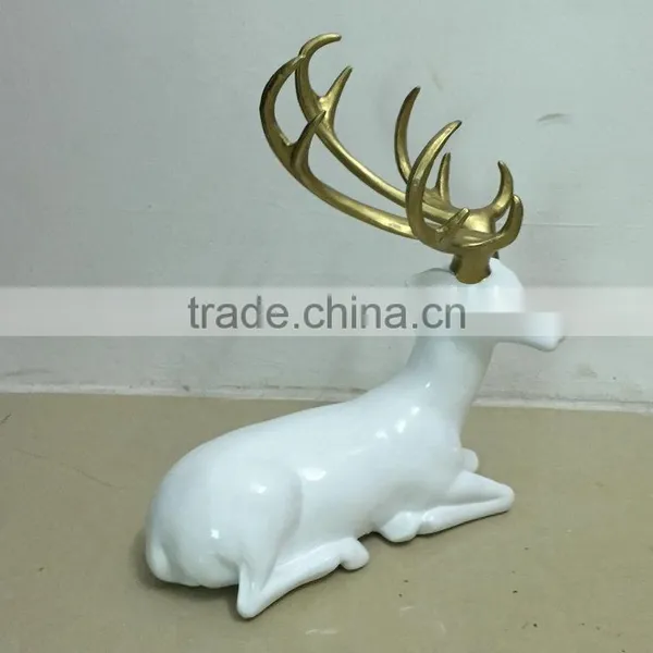 Resin Sitting Reindeer Statue photo-6