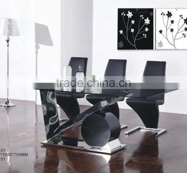 B2731 Hot Sale Cheap Black Leather z Shape Dining Chair photo-3
