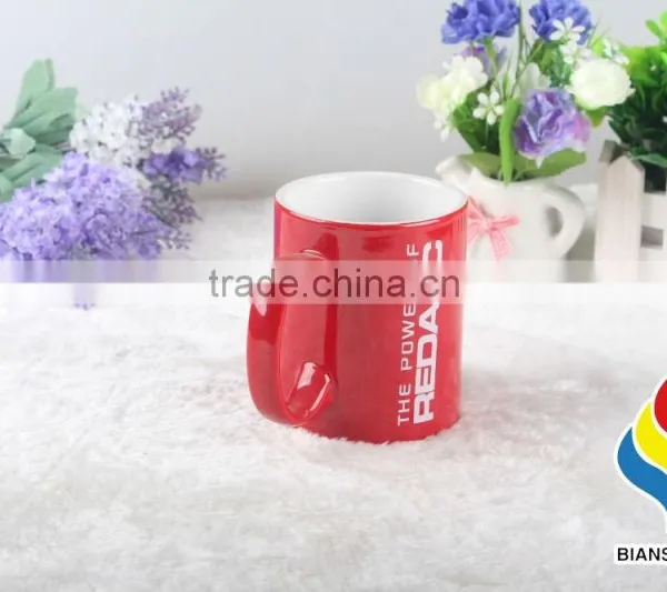 Red Mug Coffee Ceramic Dinnerware photo-2