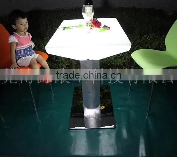 Led Plastic Children Chair/colorful Led Bar Table/aluminium Stand Led Table photo-2