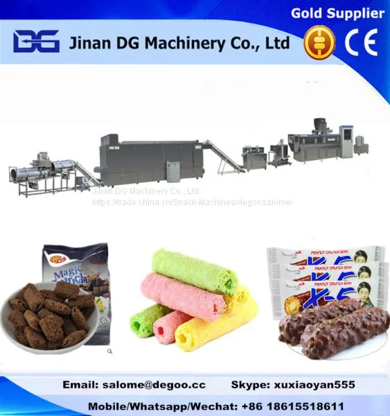 Automatic Chocolate Filled Snack Food Extrusion Machinery Processing Equipment
