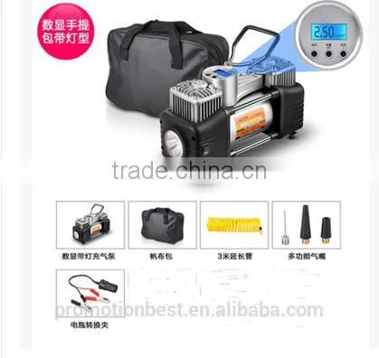 Digital Double Power Car Air Compressor / DC 12V Digital Car Tire Inflator With Light photo-2