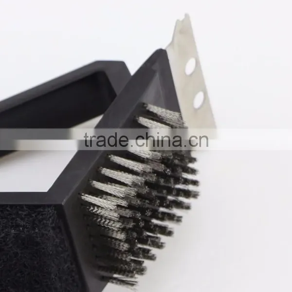 Not Coated Mini BBQ Grill Brush With Scraper photo-3
