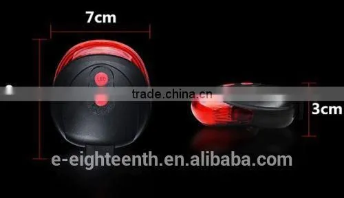 Cheap Factory Price 5 LED 2 Laser Cycling Bicycle Bike Rear Tail Safety Warning Flashing Lamp Light photo-3
