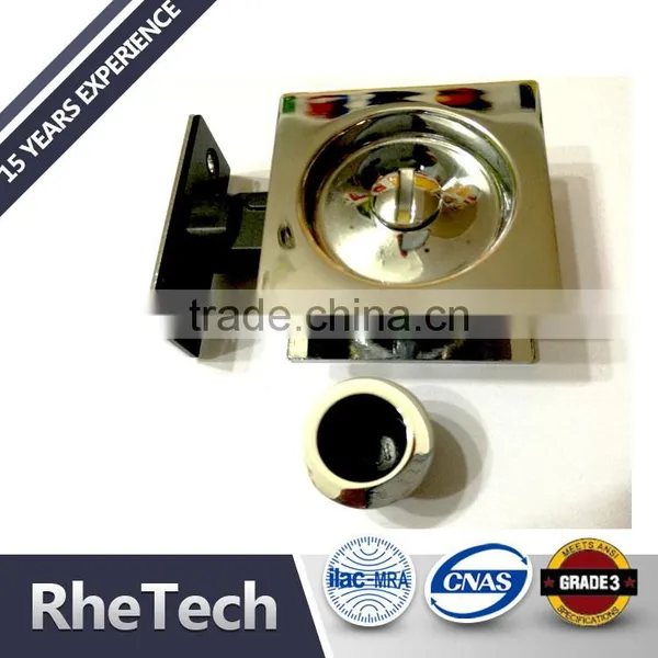 Square Design Cylinder Customized Slide Bathroom Latch Door Hook Dead Bolt Lock Without Cylinder photo-3