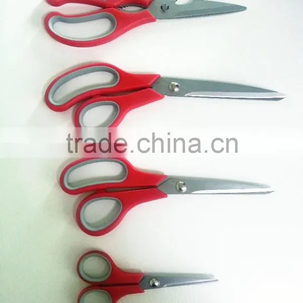5-9 Inch NEW and Hot Rubber Kitchen Non-slip Handle Scissors photo-2