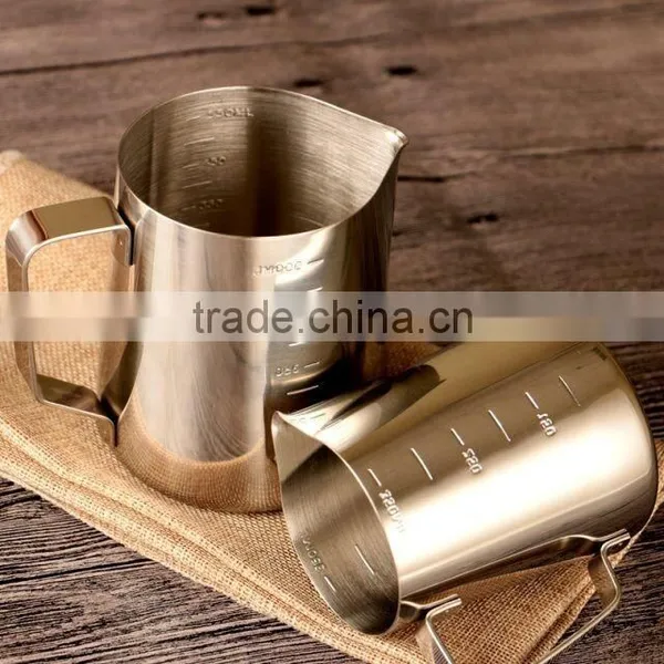 Kitchen Stainless Steel Measuring Cup Milk Frothing Jug Classic Creamer Pitcher photo-4