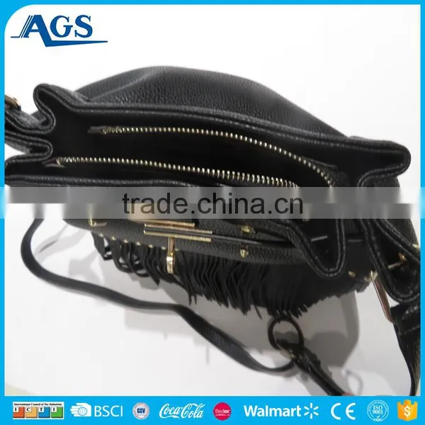 China Wholesale Black Shoulder Bag Ladies Tassel Bag photo-2
