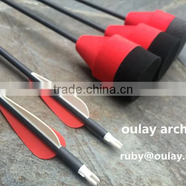 Red Foam Tipped 500sp*30inch Hybrid Carbon Arrows photo-2