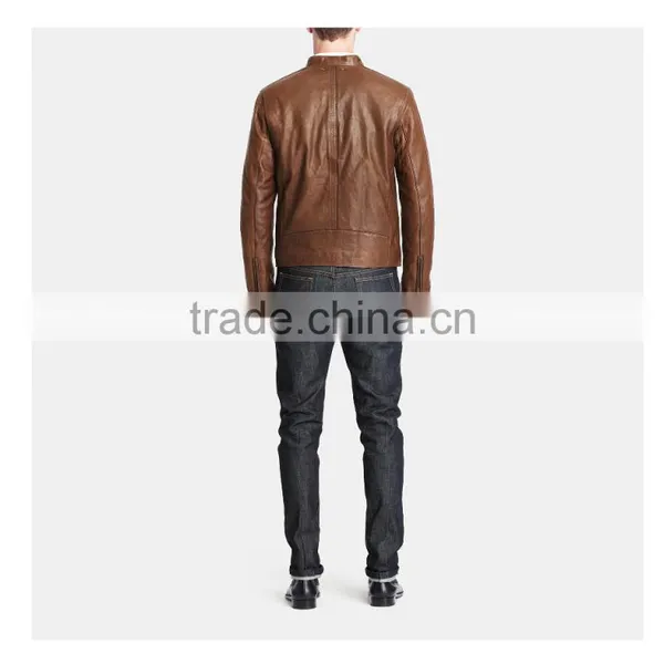 Retro Racer Leather Jacket photo-5