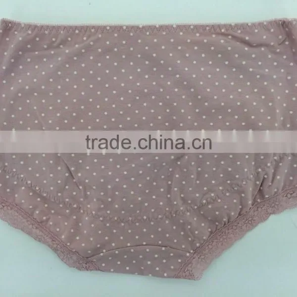 Hot Sale !!! 2015 New Arrival Dark Pink Color Briefs With Lace Big Size Women Mommy Pants photo-2