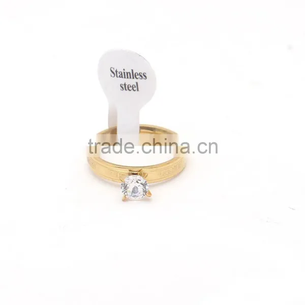 2017 Design Yiwu Factory Gold Color Stainless Wedding Rings for Women Jewelry Engagement in Stock photo-3
