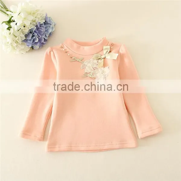 Autumn Baby Girl Cotton Long Sleeve T Shirts, Korean Girls Fashion T Shirts photo-3