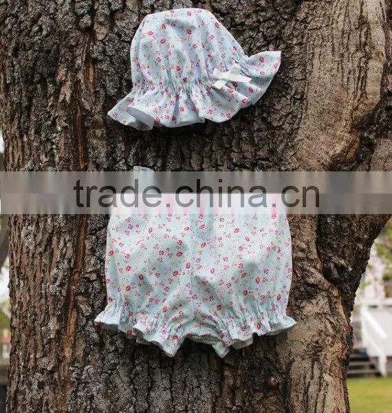 Wholesale Children's Clothing Blank Jogger Pants Baby Soft Ruffle Bloomers Girl Floral Patterns Short photo-3