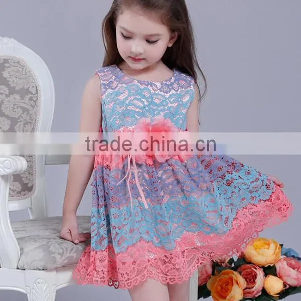 Zm35615a New Style Baby Clothing Childrens Elegant Party Lace Dresses photo-2