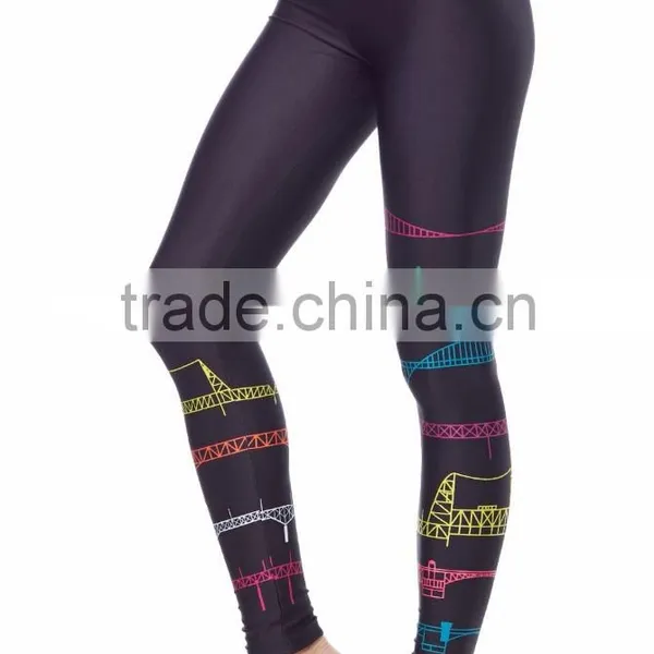 Custom Sublimation Printed Colorful Tight Womens High Wholesale photo-4