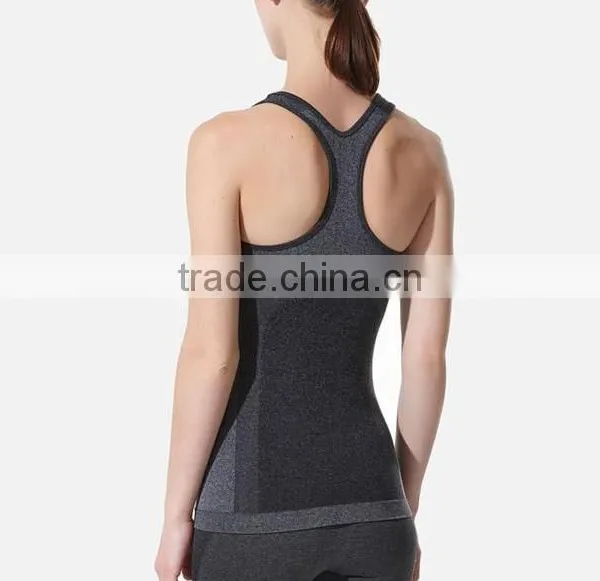 Hot Sale Fashion Cotton/polyester Women Gym Dry Fit Tank Top photo-2