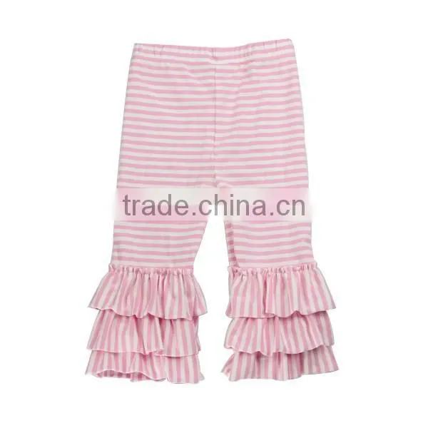 Newest Persnickety Girls Stripe Cotton Pants Kids Toddler Triple Ruffle Leggings photo-6