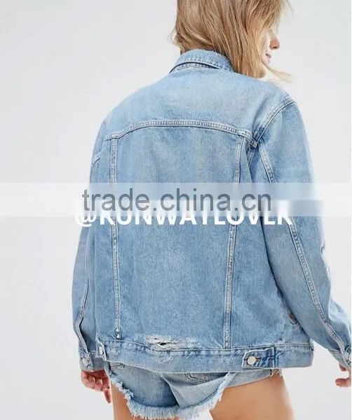 RUNWAYLOVER SEXY LADIES DENIM RIVET JACKET photo-2