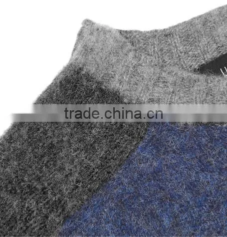 Top Selling 100% Wool Made Sweater Men With Ribbed Trim and Hem Man Wool Sweater Design photo-5