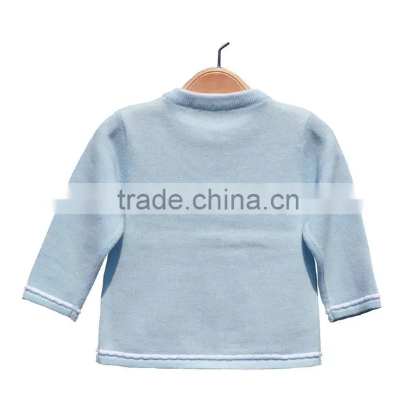 Long Sleeves Argle Pattern Round Collar Baby Cardigan Sweater photo-2