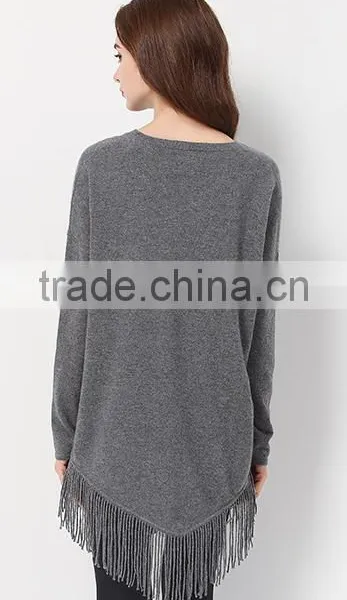 Hot Sale Winter Women Stylish Polyester Long Pullover Sweater With Fringe photo-3