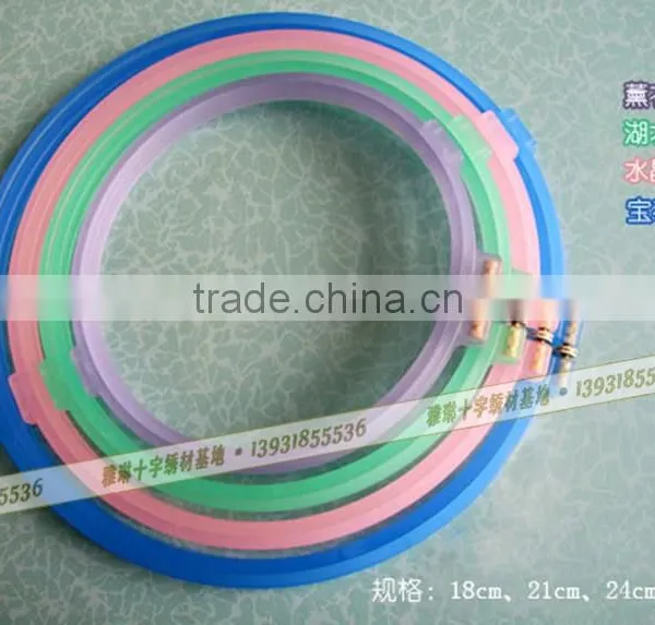 Cross-stitch Tools, Embroidered Hoop, Plastic, Adjustable, Rounded, 15 cm in Diameter photo-2