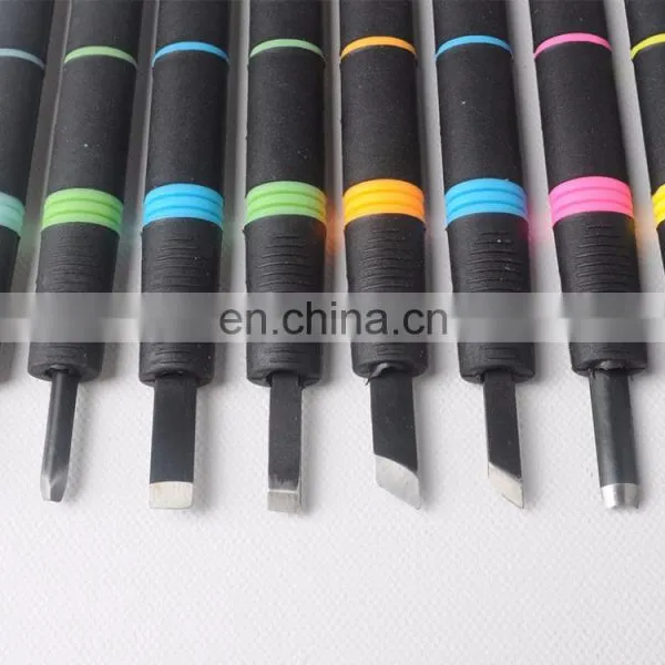 8pcs Assorted Plastic Handle Carving Knives Set photo-3
